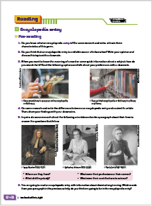 Página em miniatura com a seção: Reading.