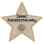 Ilustração de uma estrela com o nome escrito dentro: Isaac Karabtchevsky.