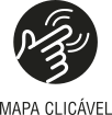 Ícone do objeto digital mapa clicável, representado por uma mão com o dedo tocando uma superfície e o nome mapa clicável escrito embaixo.