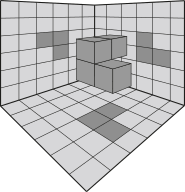 Imagem semelhante à anterior, agora com a sombra do plano à esquerda deslocada para a direita.