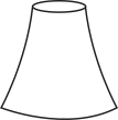 Imagem figura semelhante a um cone com o topo cerrado, expondo uma face circular. As paredes dele são côncavas.