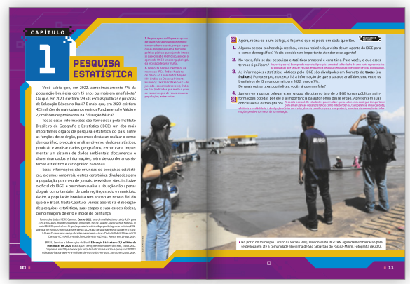 Reprodução de páginas do livro contendo a abertura do capítulo.