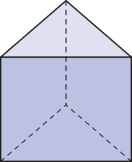 Ilustração de um poliedro. Ele possui bases triangulares e três faces laterais retangulares.