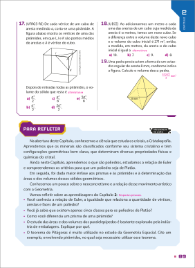 Reprodução de página do livro contendo a seção para refletir.