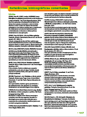 Página em miniatura da seção Referências bibliográficas comentadas. Página compostas por textos.