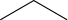 Representação de estrutura molecular composta por duas linhas retas que se encontram em um vértice, sendo semelhante a letra V invertida.