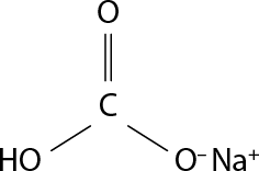 Estrutura química formada por símbolos de elementos químicos e linhas. No centro, está o elemento C, e acima dele há duas linhas verticais paralelas, ligando ao elemento O. Na parte inferior, à esquerda há uma linha ligando C ao grupo H O. E à direita há uma linha ligando C ao grupo O sobrescrito negativo N a sobrescrito positivo.