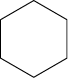 Estrutura química formada por linhas. Há seis linhas que formam um hexágono regular.