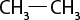 Estrutura química formada por símbolos de elementos químicos e linhas. No centro há uma linha simples que conecta dois grupos C H índice 3.