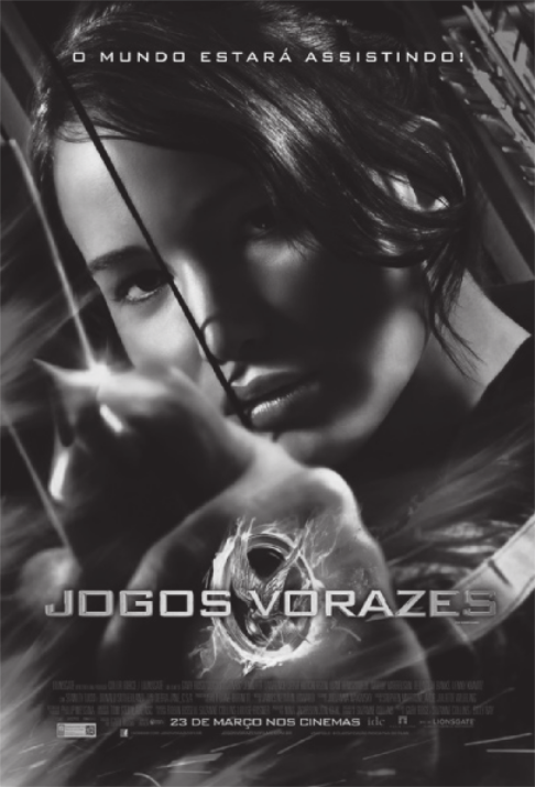 Cartaz de filme com a imagem de uma jovem utilizando arco e flecha.