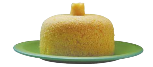 Fotografia de um prato de cuscus nordestino.