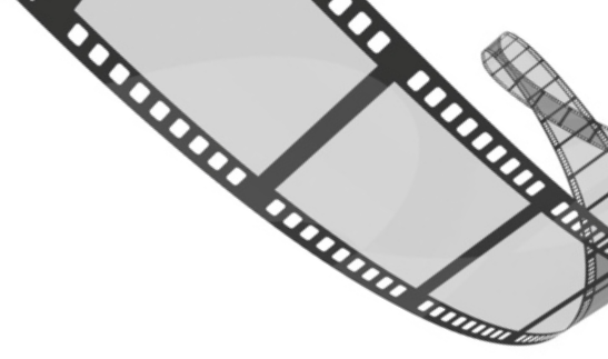 Ilustração de canto de página contendo um rolo de filme.
