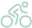 Imagem de uma pessoa andando de bicicleta.