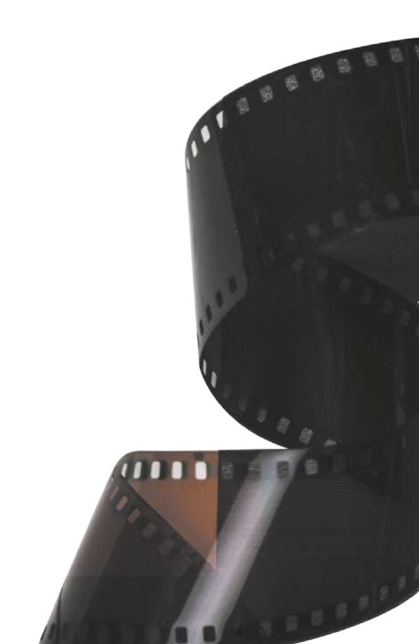Imagem parcial de um rolo de filme fotográfico.
