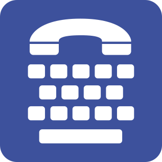 Símbolo representando um telefone com uma sequência de botões.
