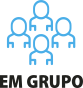 Ícone em grupo representado por silhuetas de quatro pessoas.