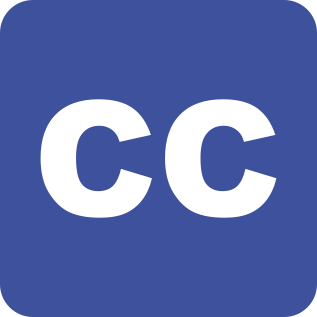 Símbolo representado por duas letras 'C', uma ao lado da outra.