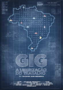 Capa de um documentário que apresenta um mapa do Brasil com um jogo de Pac-Man inserido em seu interior.
