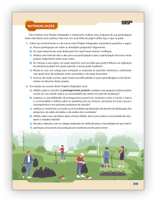 Reprodução de página do livro contendo a seção Autoavaliação.